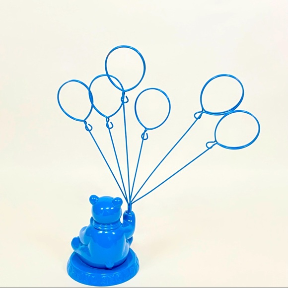 VINTAGE Godinger BLUE Teddy Bear Photo Holder - Picture 4 of 17